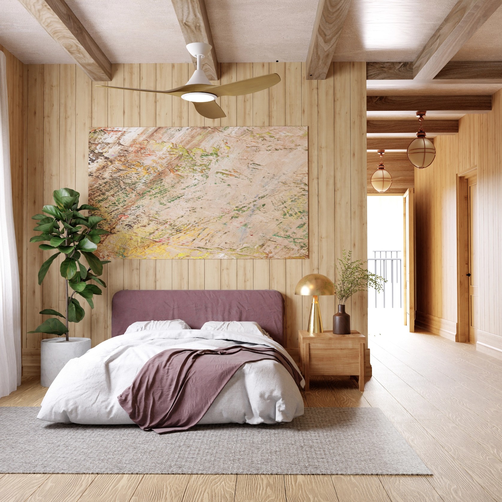 CloudFan Smart Indoor/Outdoor 3-Blade Ceiling Fan gallery detail image