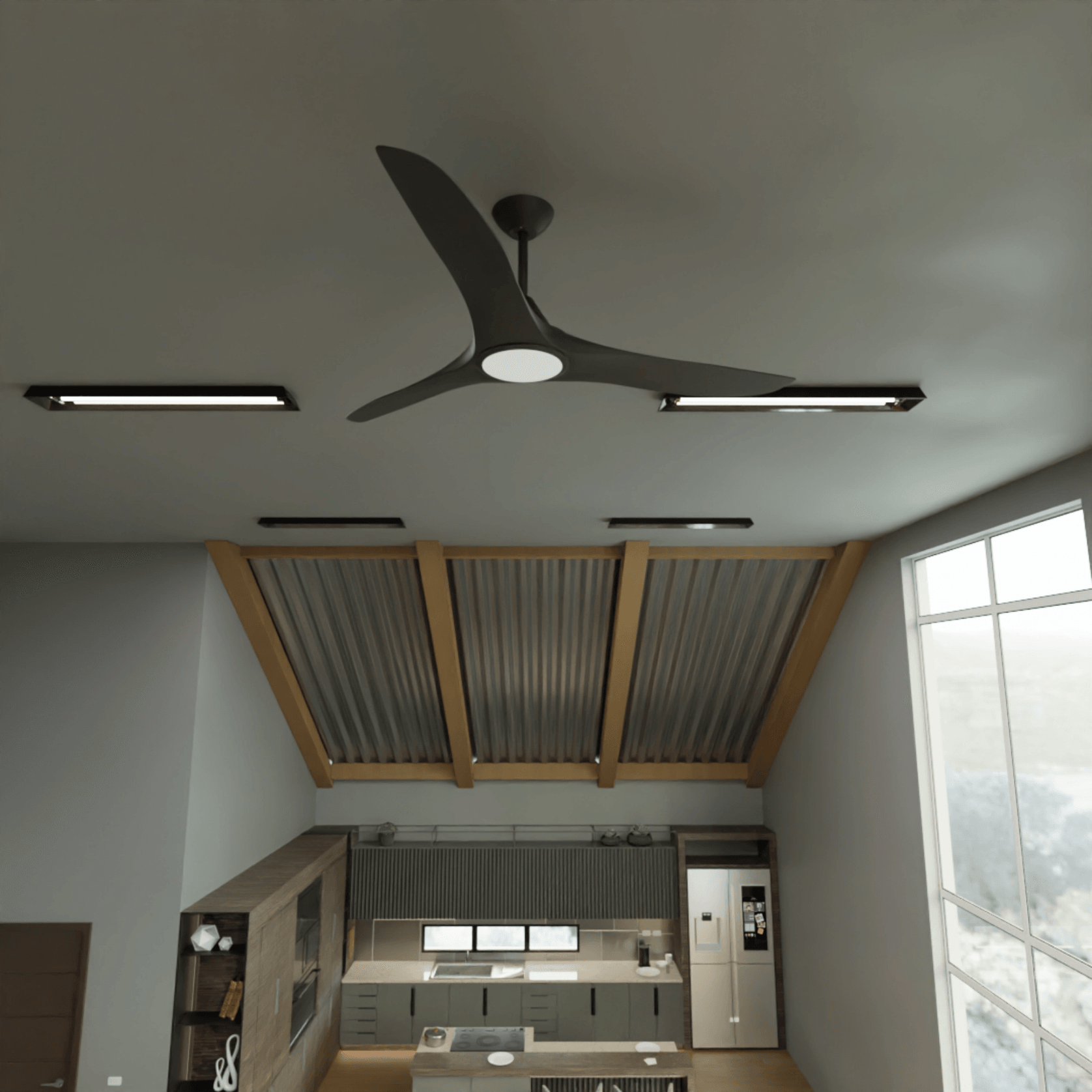 CloudFan Smart Indoor/Outdoor 3-Blade Ceiling Fan gallery detail image