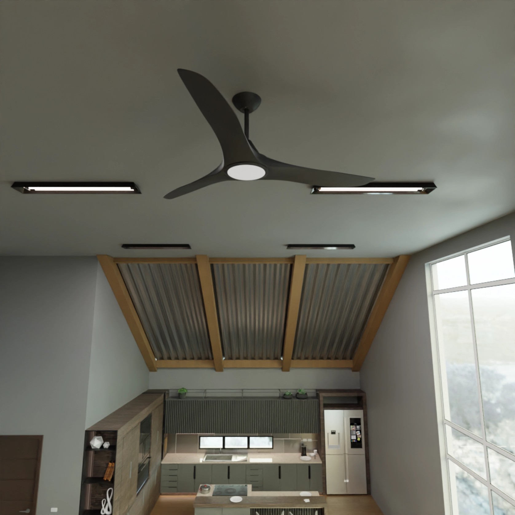 CloudFan Smart Indoor/Outdoor 3-Blade Ceiling Fan gallery detail image