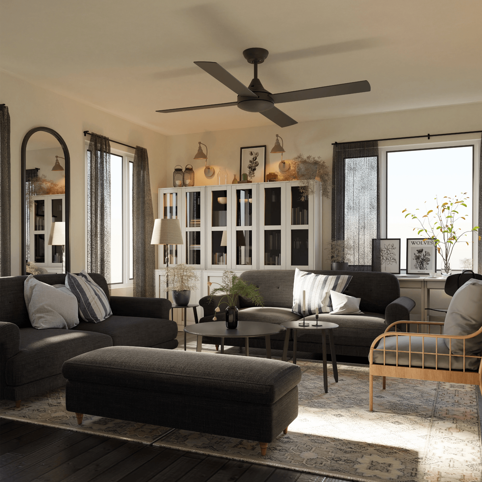 Heron 4-Blade Indoor/Outdoor Ceiling Fan gallery detail image