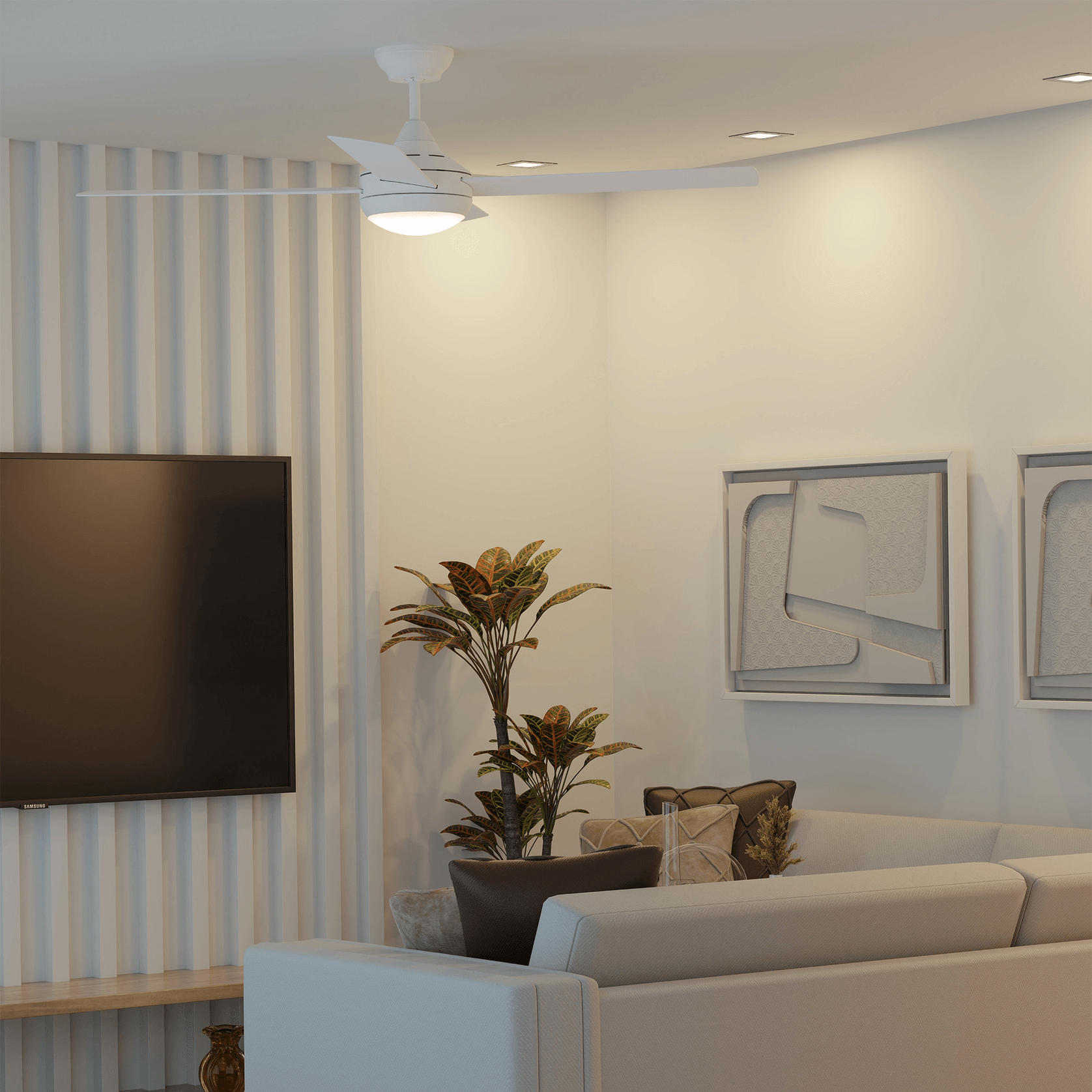 Heron 4-Blade Indoor/Outdoor Ceiling Fan gallery detail image