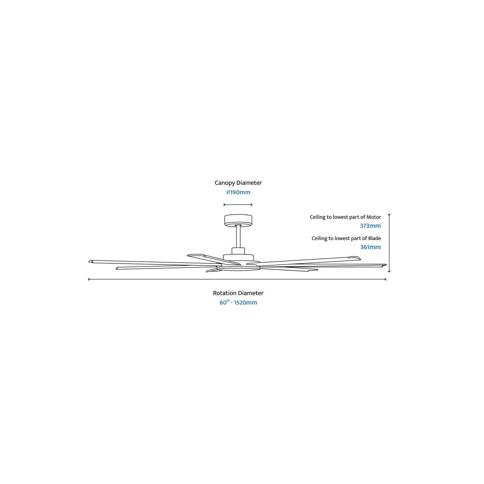 Alula Large Indoor/Outdoor 7-Blade Ceiling Fan gallery detail image