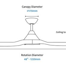 CloudFan Smart Indoor/Outdoor 3-Blade Ceiling Fan gallery detail image