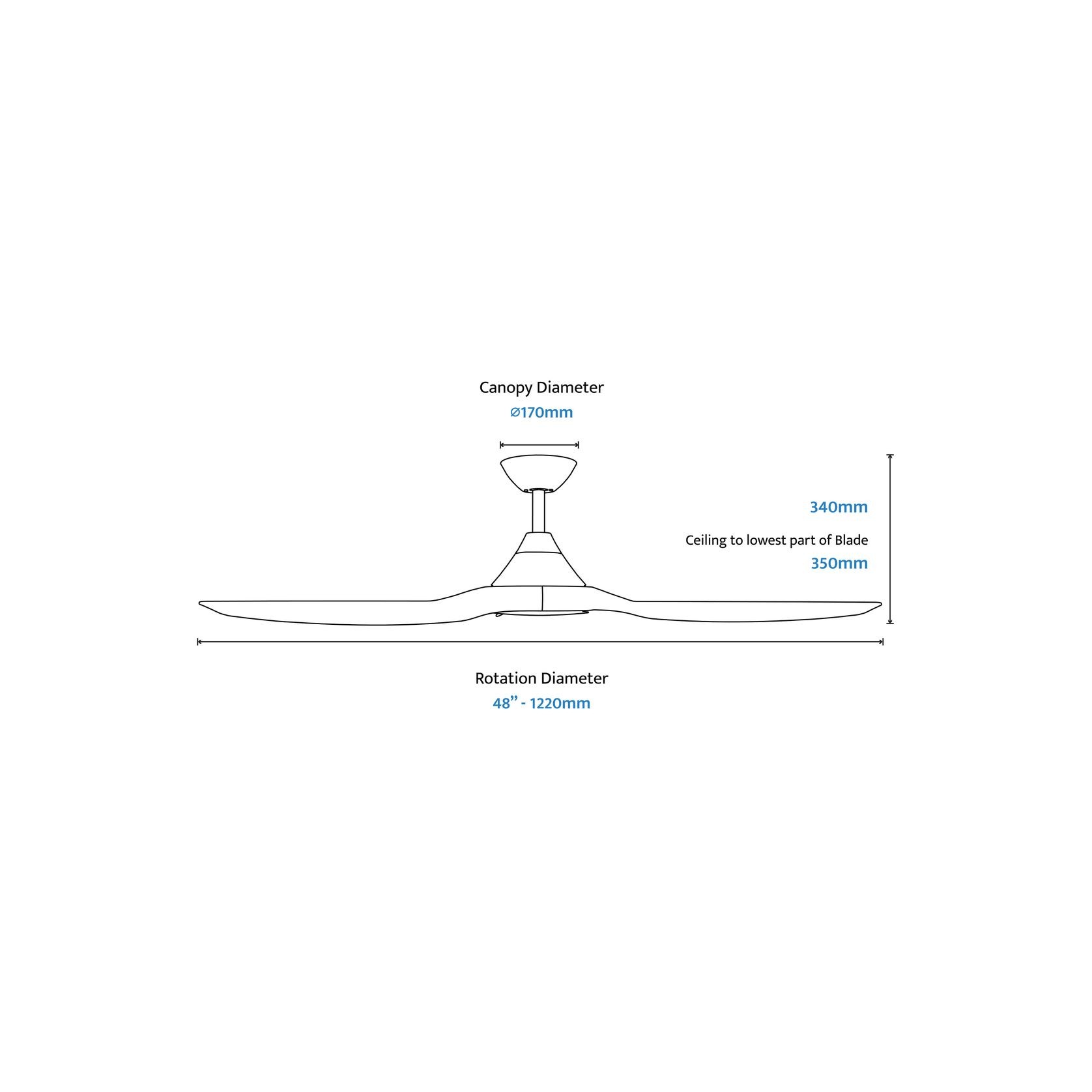 CloudFan Smart Indoor/Outdoor 3-Blade Ceiling Fan gallery detail image