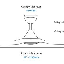 CloudFan Smart Indoor/Outdoor 3-Blade Ceiling Fan gallery detail image