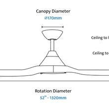 CloudFan Smart Indoor/Outdoor 3-Blade Ceiling Fan gallery detail image