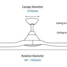 CloudFan Smart Indoor/Outdoor 3-Blade Ceiling Fan gallery detail image