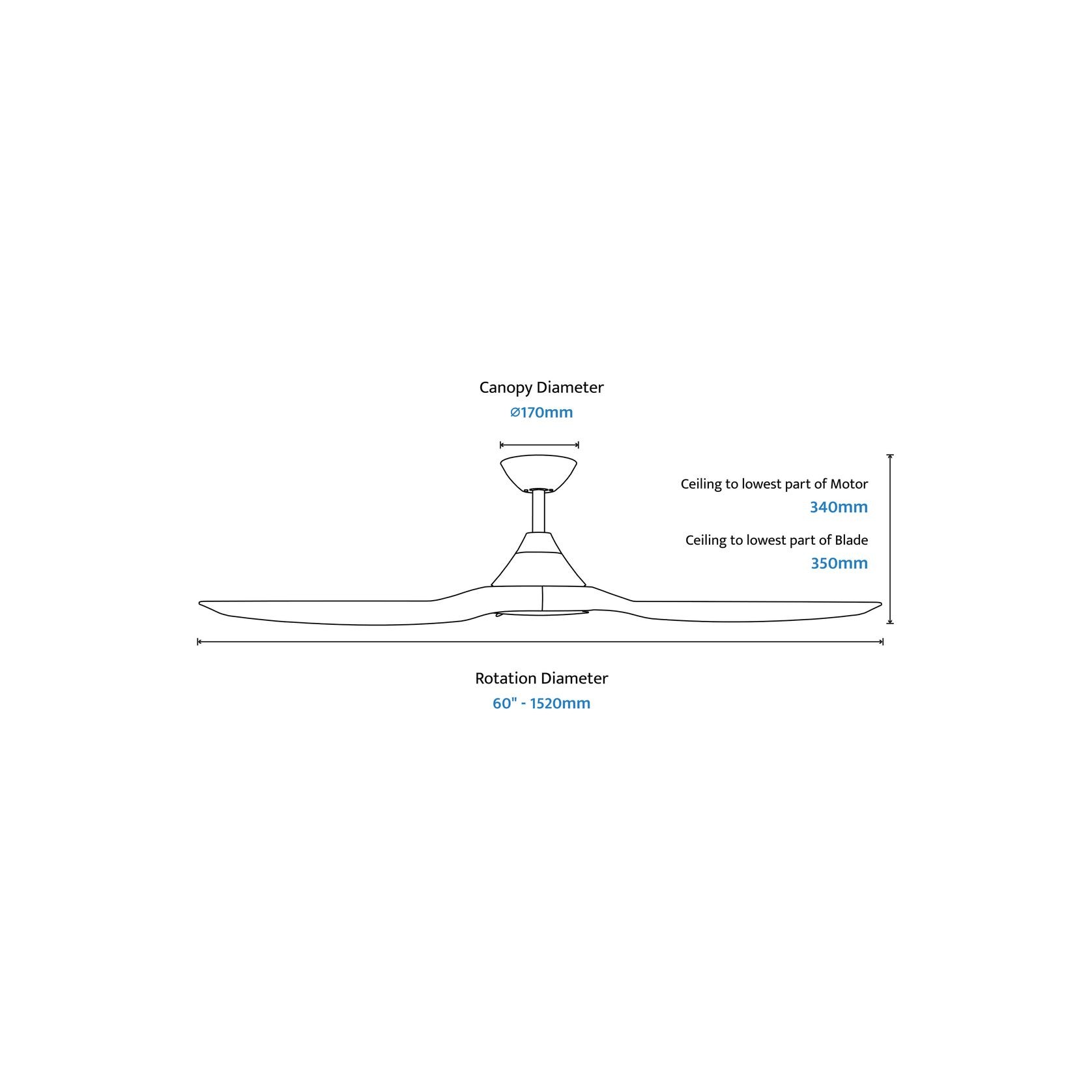 CloudFan Smart Indoor/Outdoor 3-Blade Ceiling Fan gallery detail image