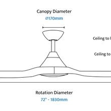 CloudFan Smart Indoor/Outdoor 3-Blade Ceiling Fan gallery detail image