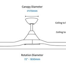 CloudFan Smart Indoor/Outdoor 3-Blade Ceiling Fan gallery detail image