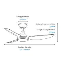 Clayfield Quick-Install 3-Blade Ceiling Fan gallery detail image
