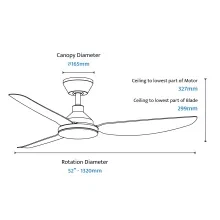 Clayfield Quick-Install 3-Blade Ceiling Fan gallery detail image