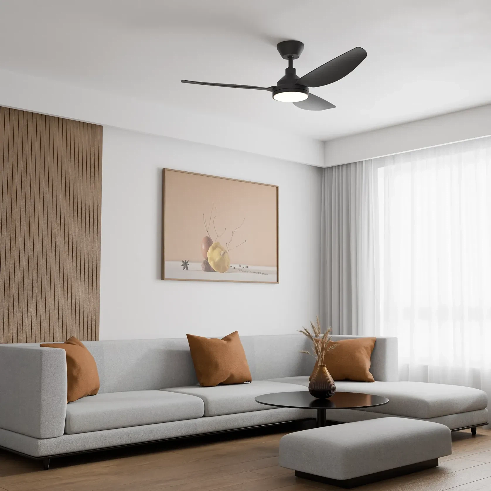 Sora Indoor/Outdoor Quick-Install 3-Blade Ceiling Fan gallery detail image