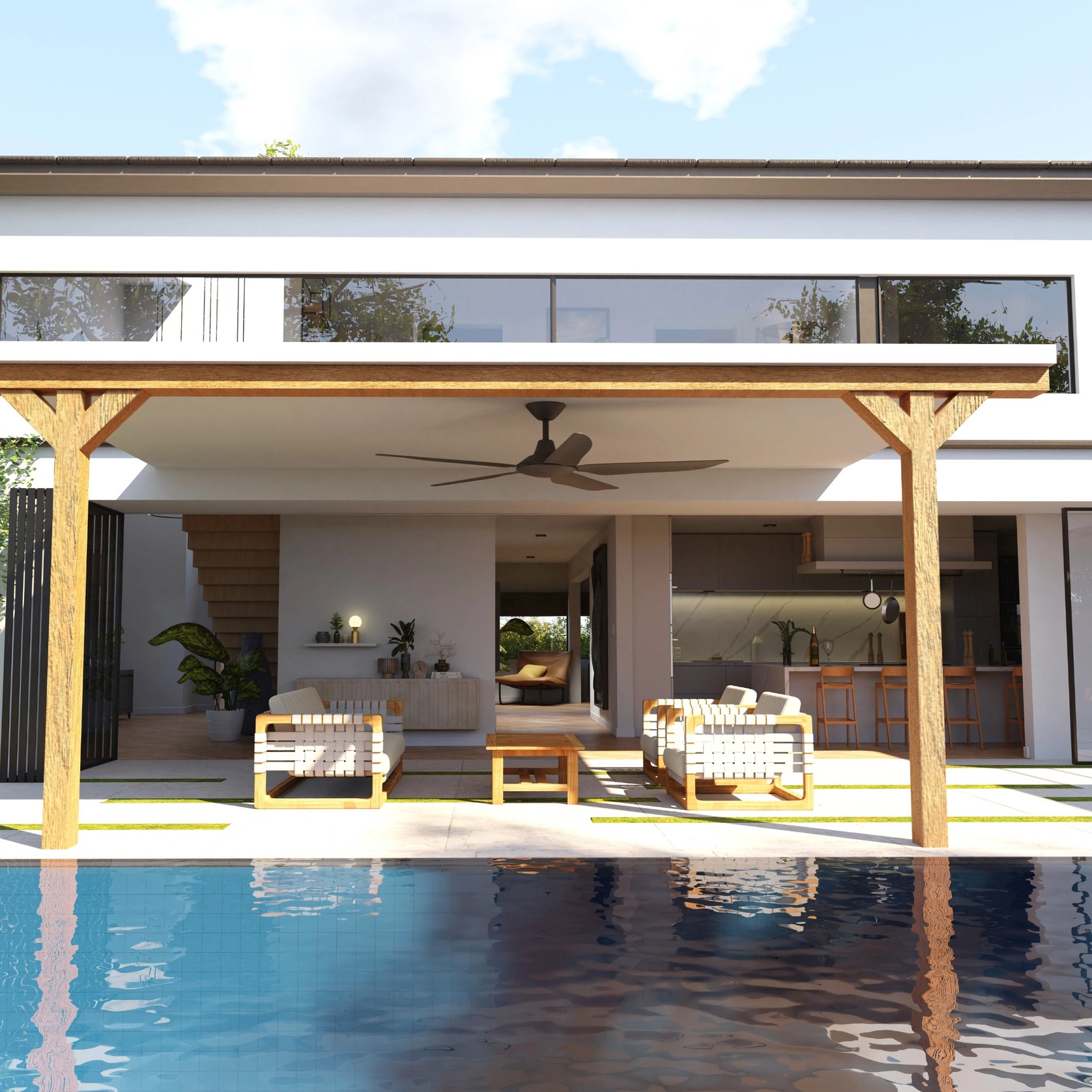 Storm 5-Blade Indoor/Outdoor Ceiling Fan gallery detail image