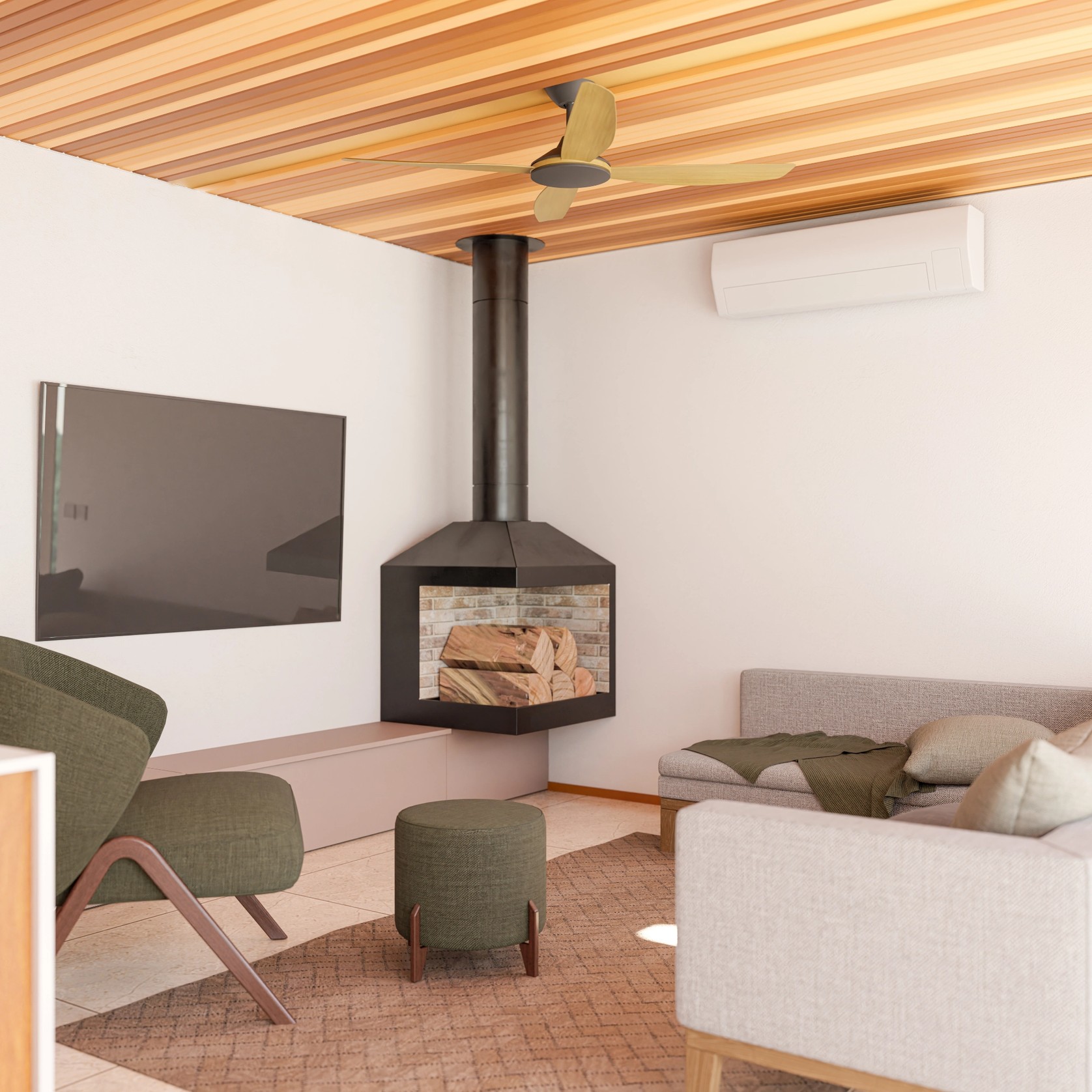 Vanga Smart Indoor/Outdoor 4-Blade Ceiling Fan gallery detail image