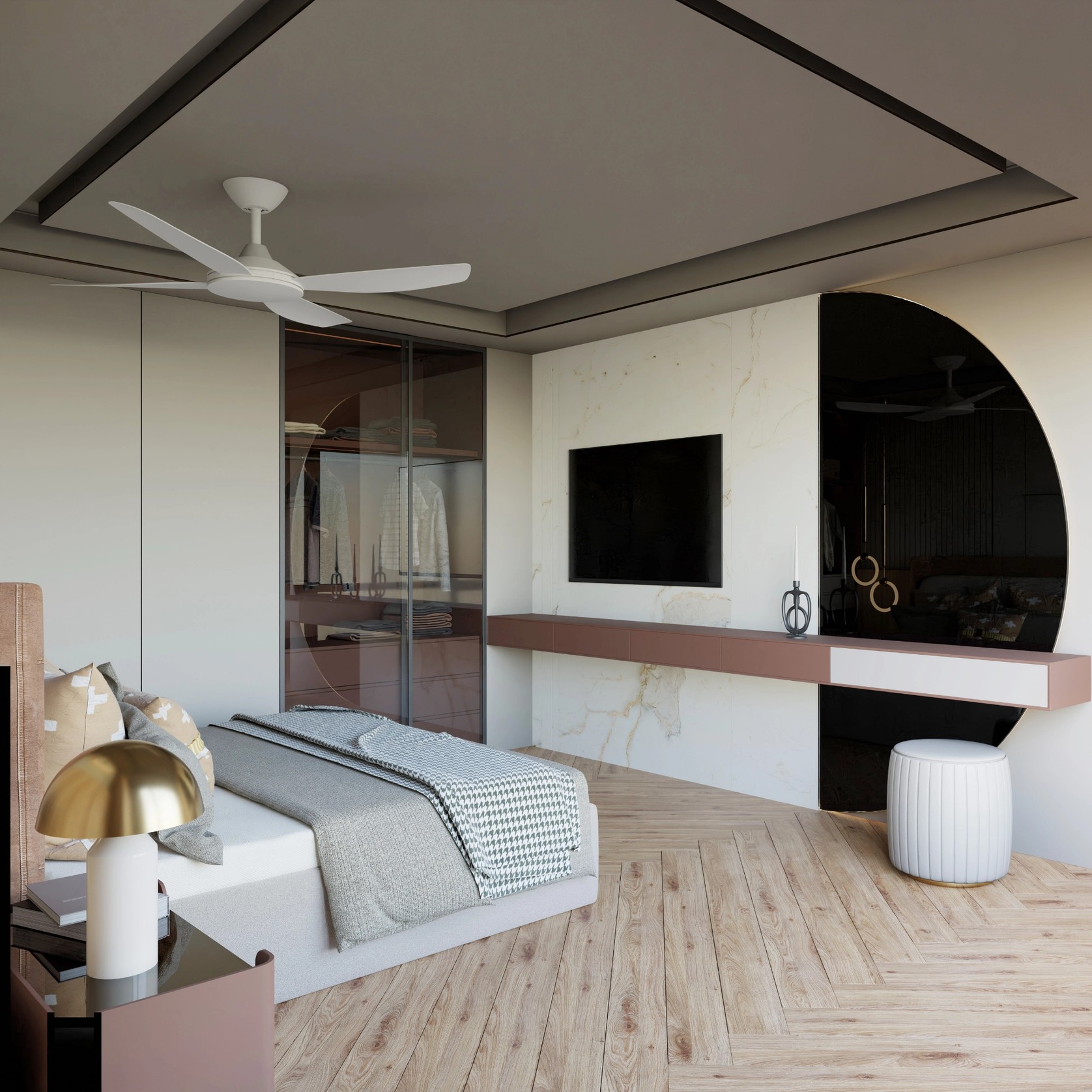 Vanga Smart Indoor/Outdoor 4-Blade Ceiling Fan gallery detail image