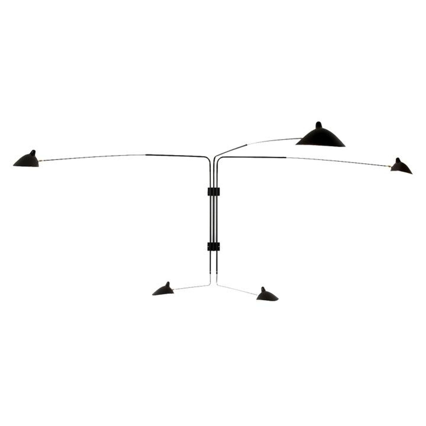 Applique 5 Bras Pivotants Wall Lamp by Serge Mouille gallery detail image
