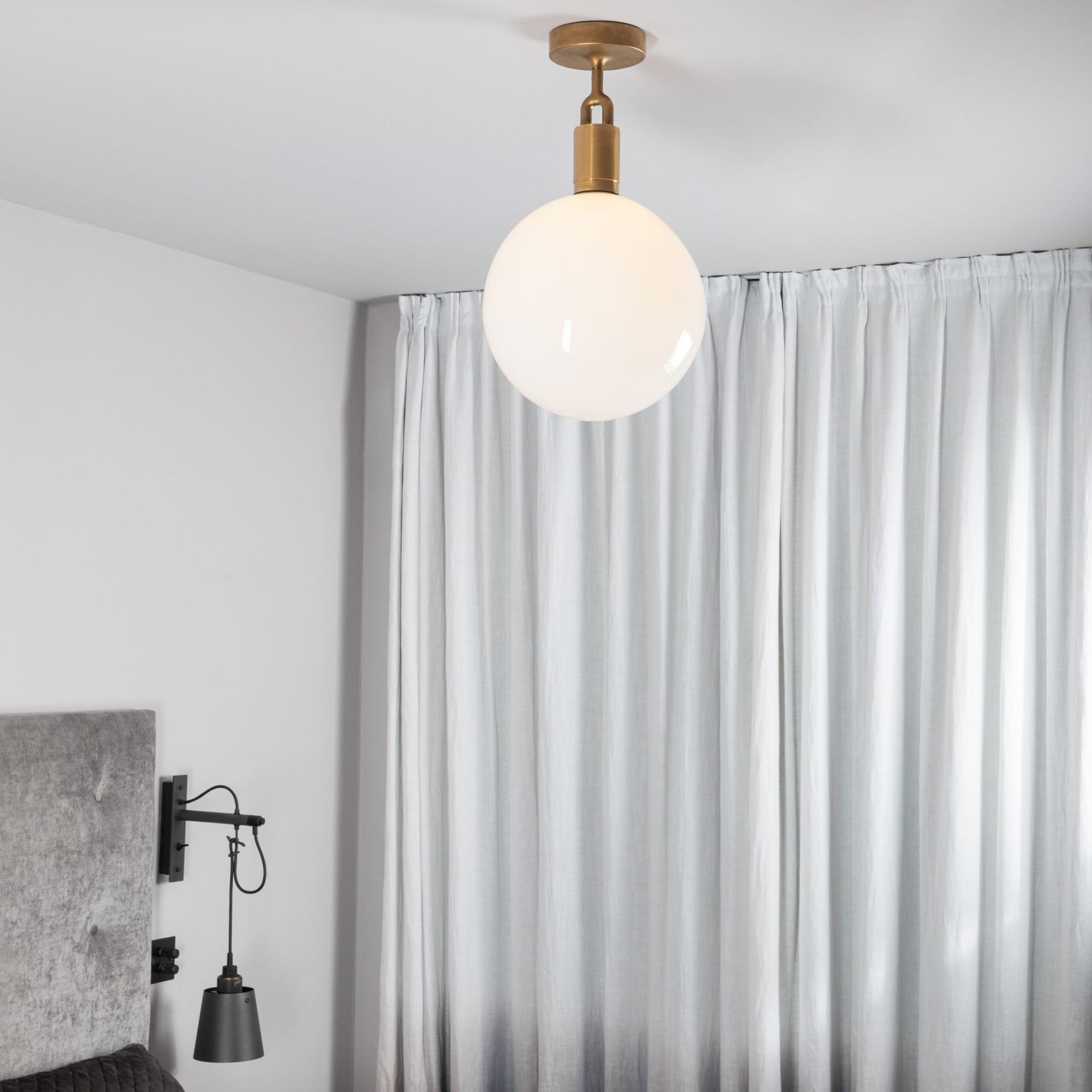 Forked Globe Ceiling Light | Opal gallery detail image
