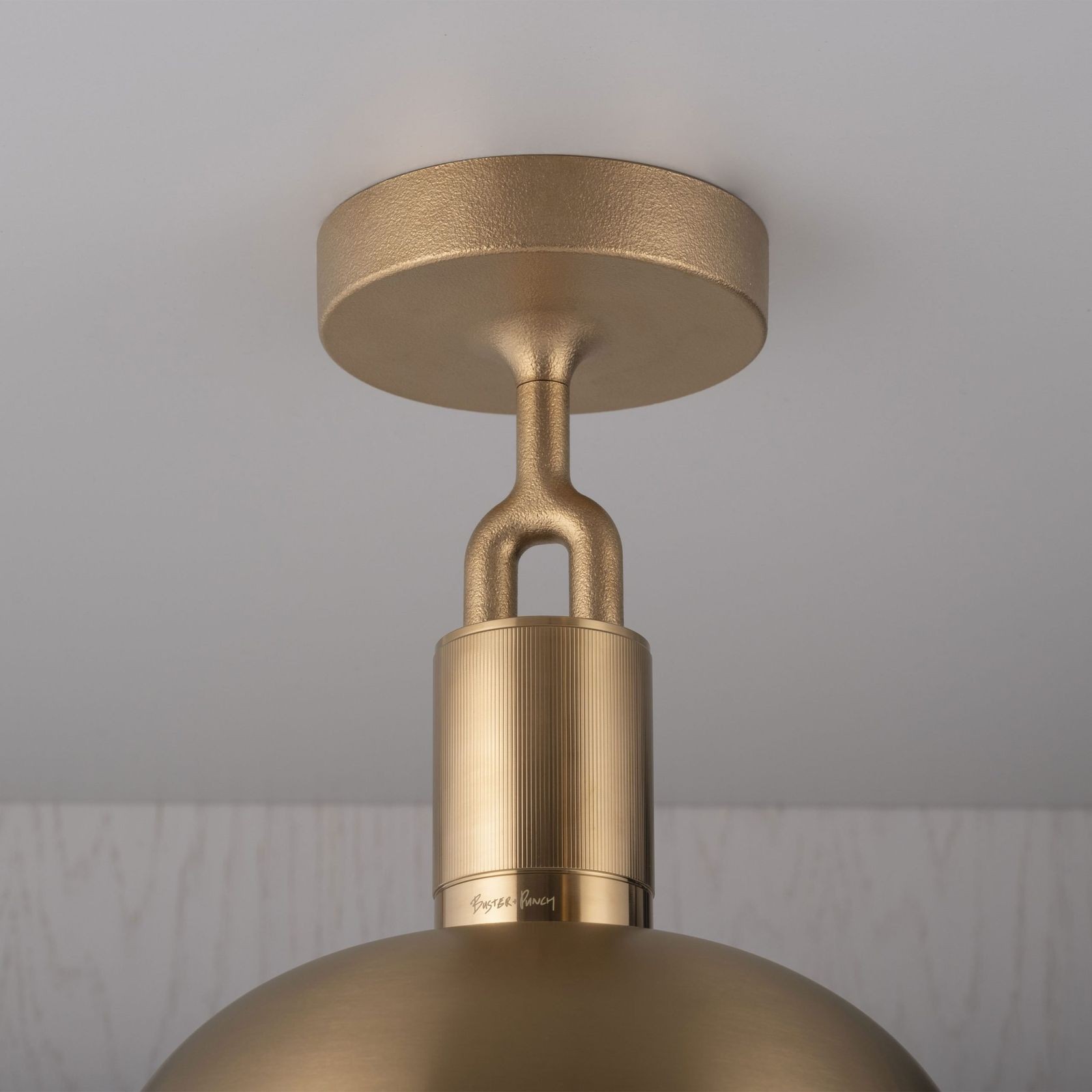 Shade Forked Globe Ceiling Light | Smoked gallery detail image