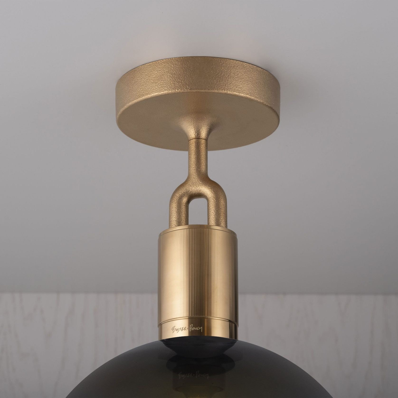 Forked Globe Ceiling Light | Smoked gallery detail image