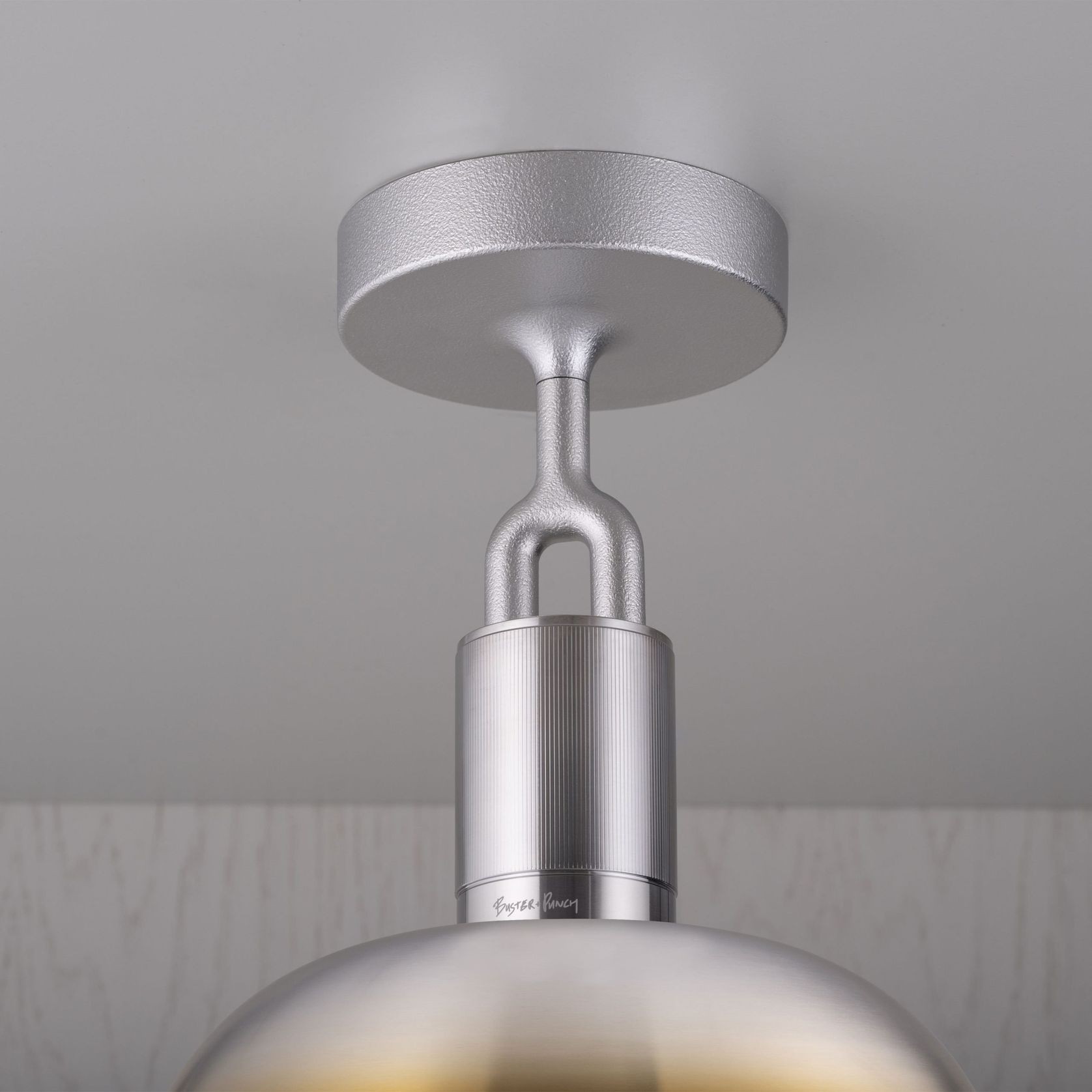 Shade Forked Globe Ceiling Light | Smoked gallery detail image