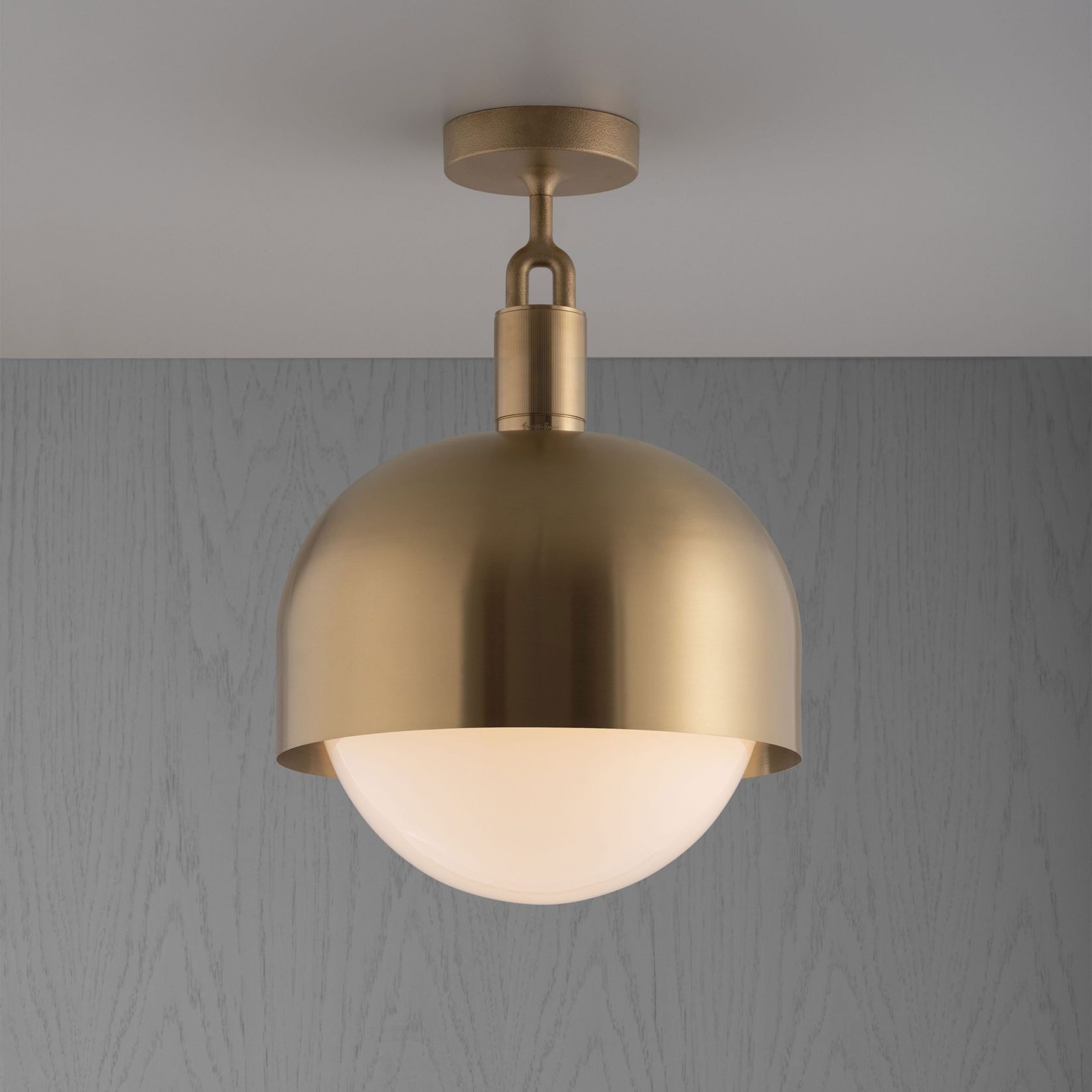 Forked Globe Ceiling Light - Shade/Opal gallery detail image