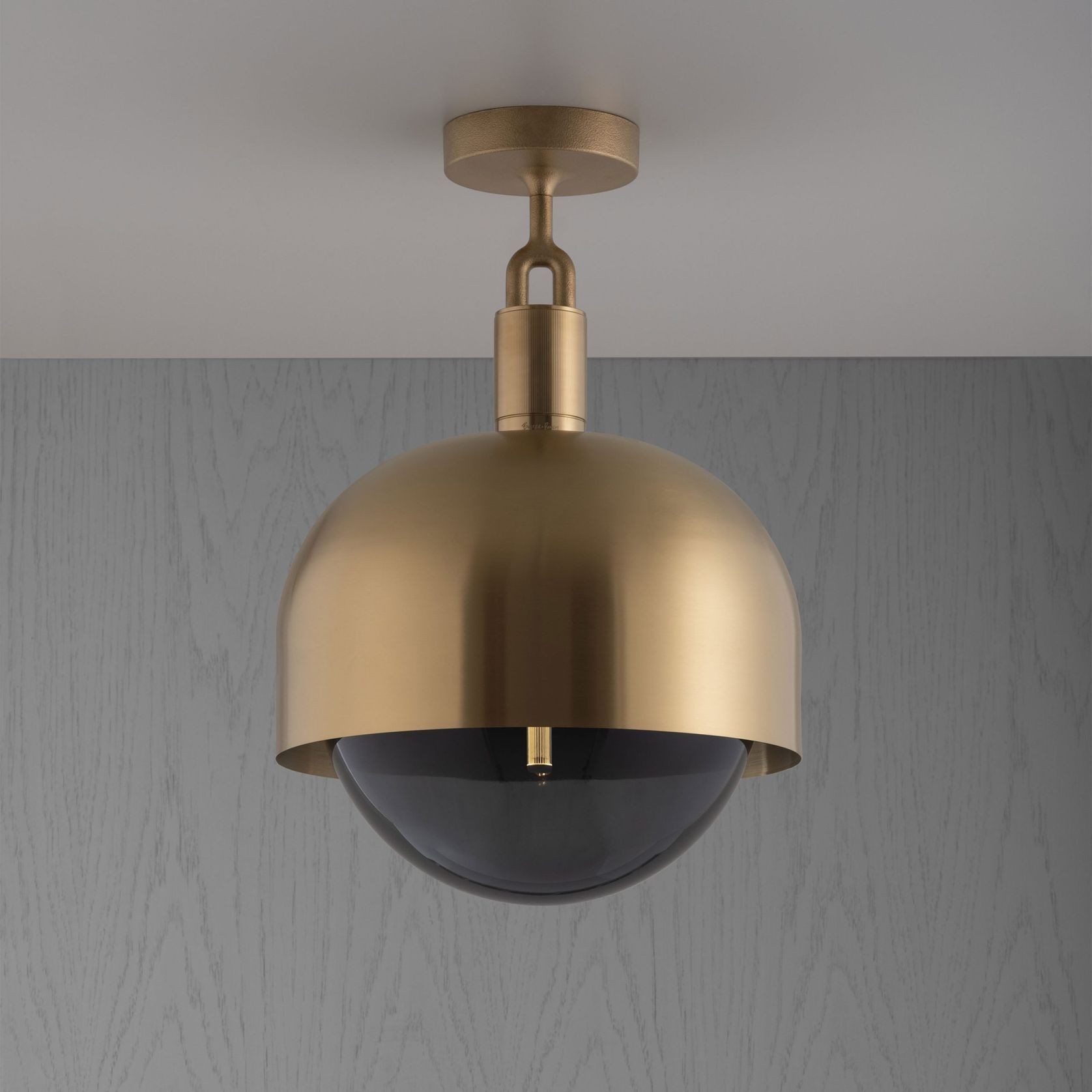 Shade Forked Globe Ceiling Light | Smoked gallery detail image
