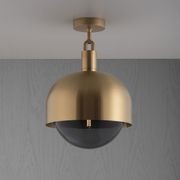 Shade Forked Globe Ceiling Light | Smoked gallery detail image