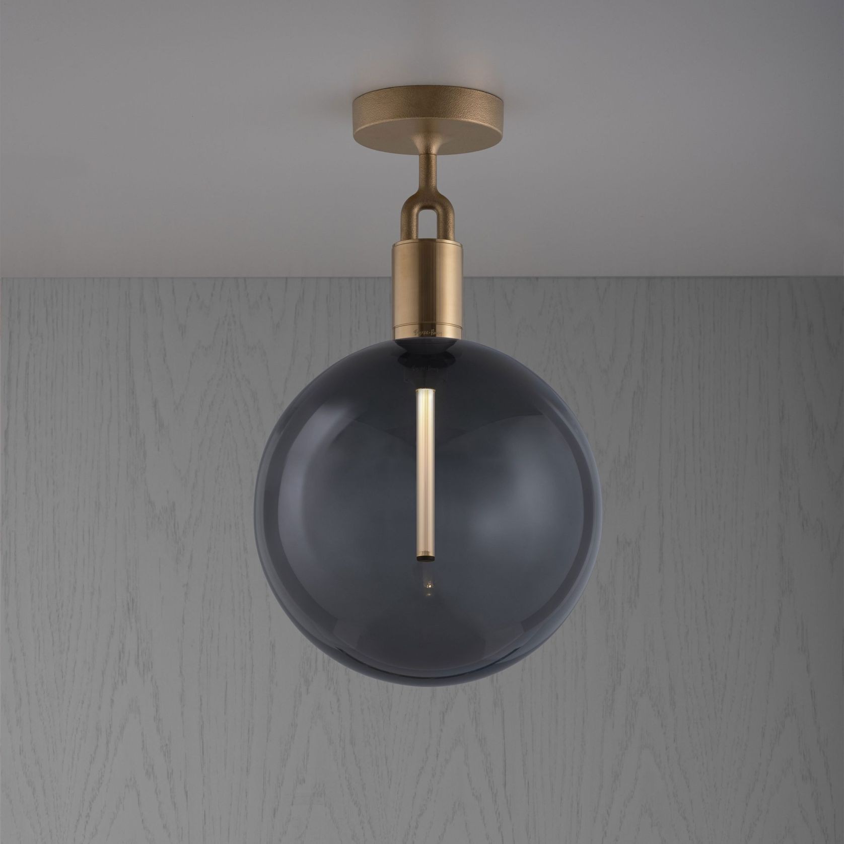 Forked Globe Ceiling Light | Smoked gallery detail image