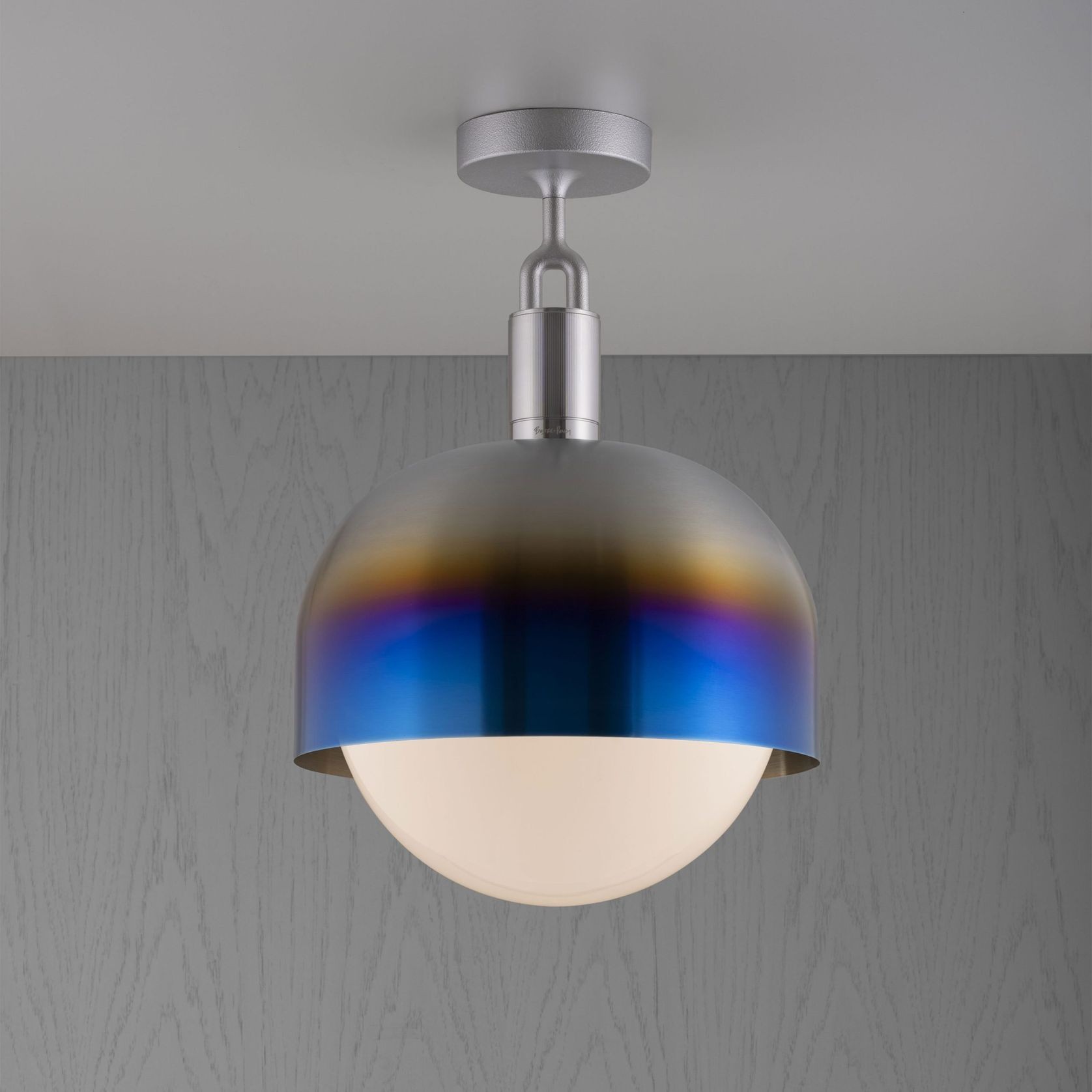 Forked Globe Ceiling Light - Shade/Opal gallery detail image