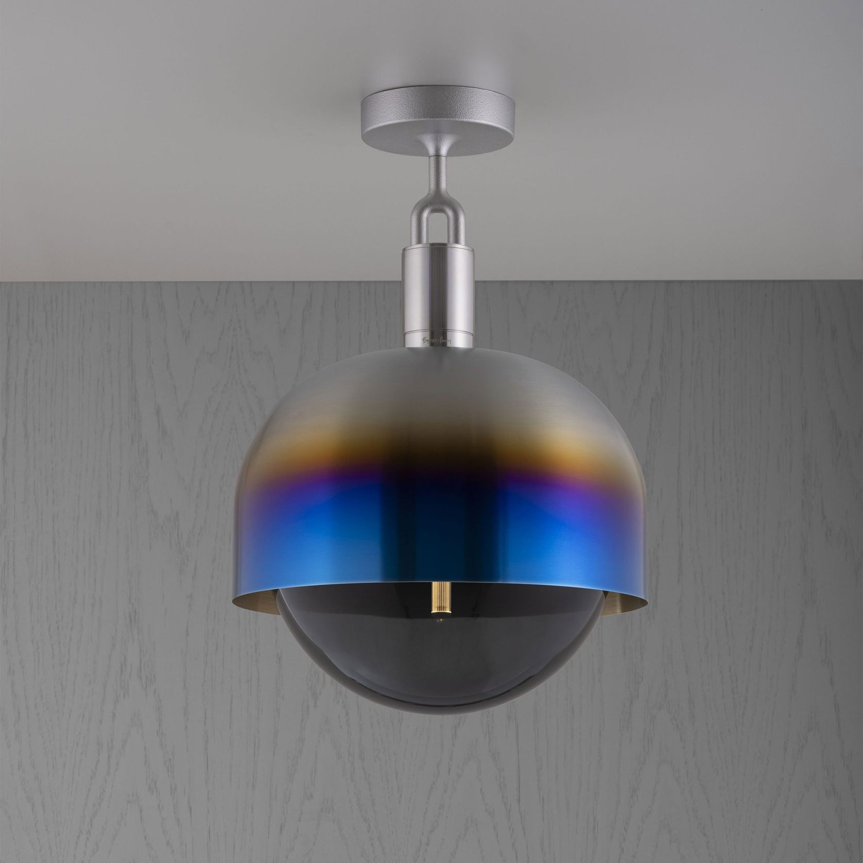 Shade Forked Globe Ceiling Light | Smoked gallery detail image