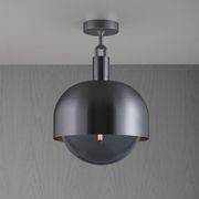 Shade Forked Globe Ceiling Light | Smoked gallery detail image