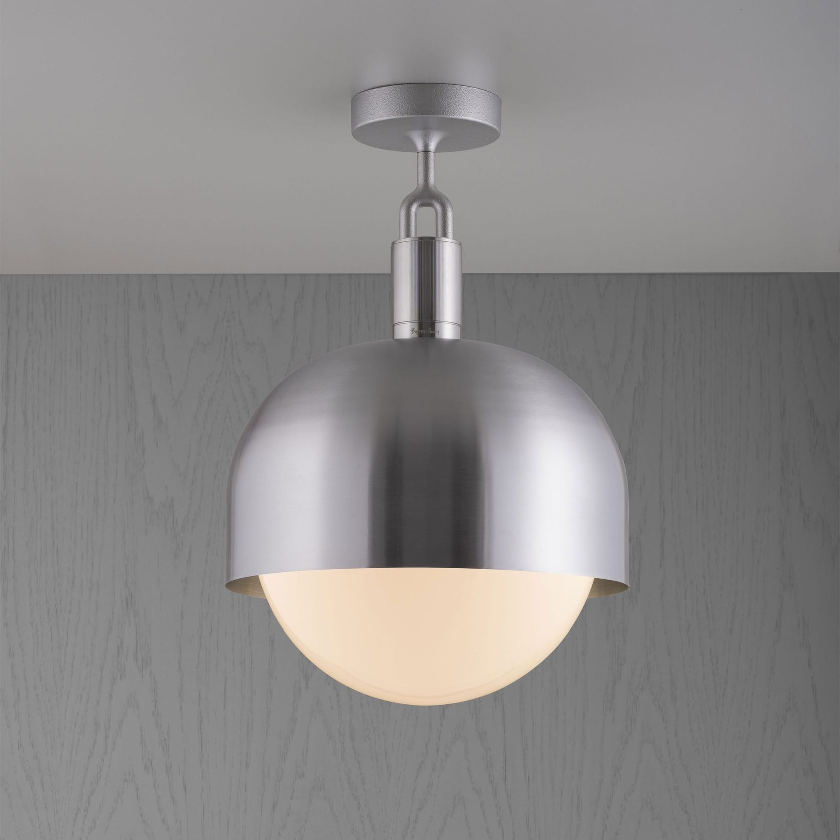 Forked Globe Ceiling Light - Shade/Opal gallery detail image