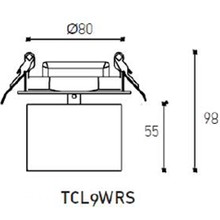 Recessed Swivel Head Omni-Directional (Short) Downlight gallery detail image