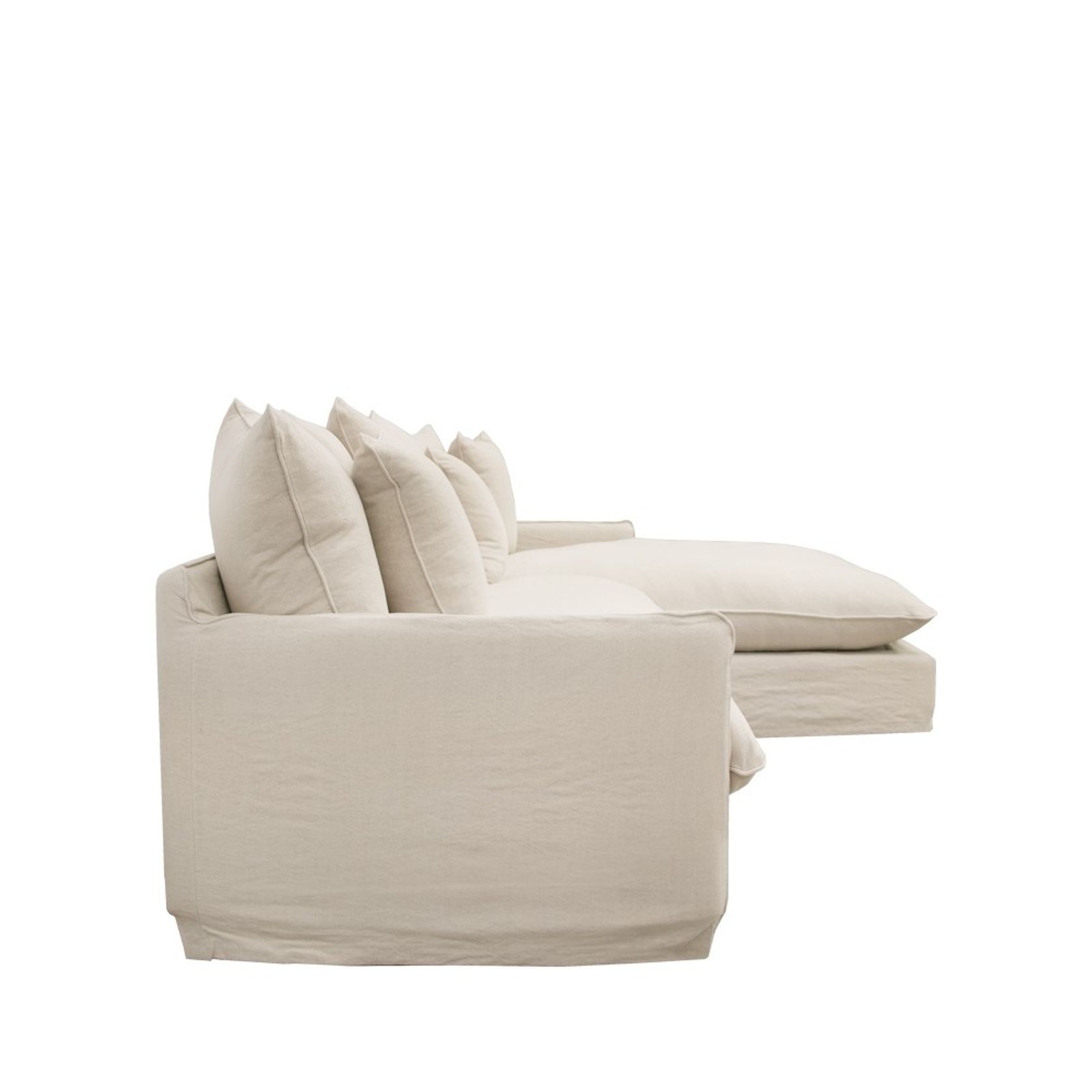 Lotus Slipcover 2.5 Modular Sofa + RH Chaise - Oatmeal gallery detail image