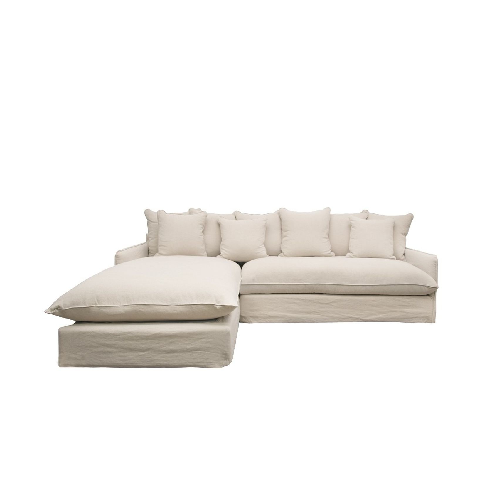 Lotus Slipcover 2.5 Modular Sofa + LH Chaise - Oatmeal gallery detail image