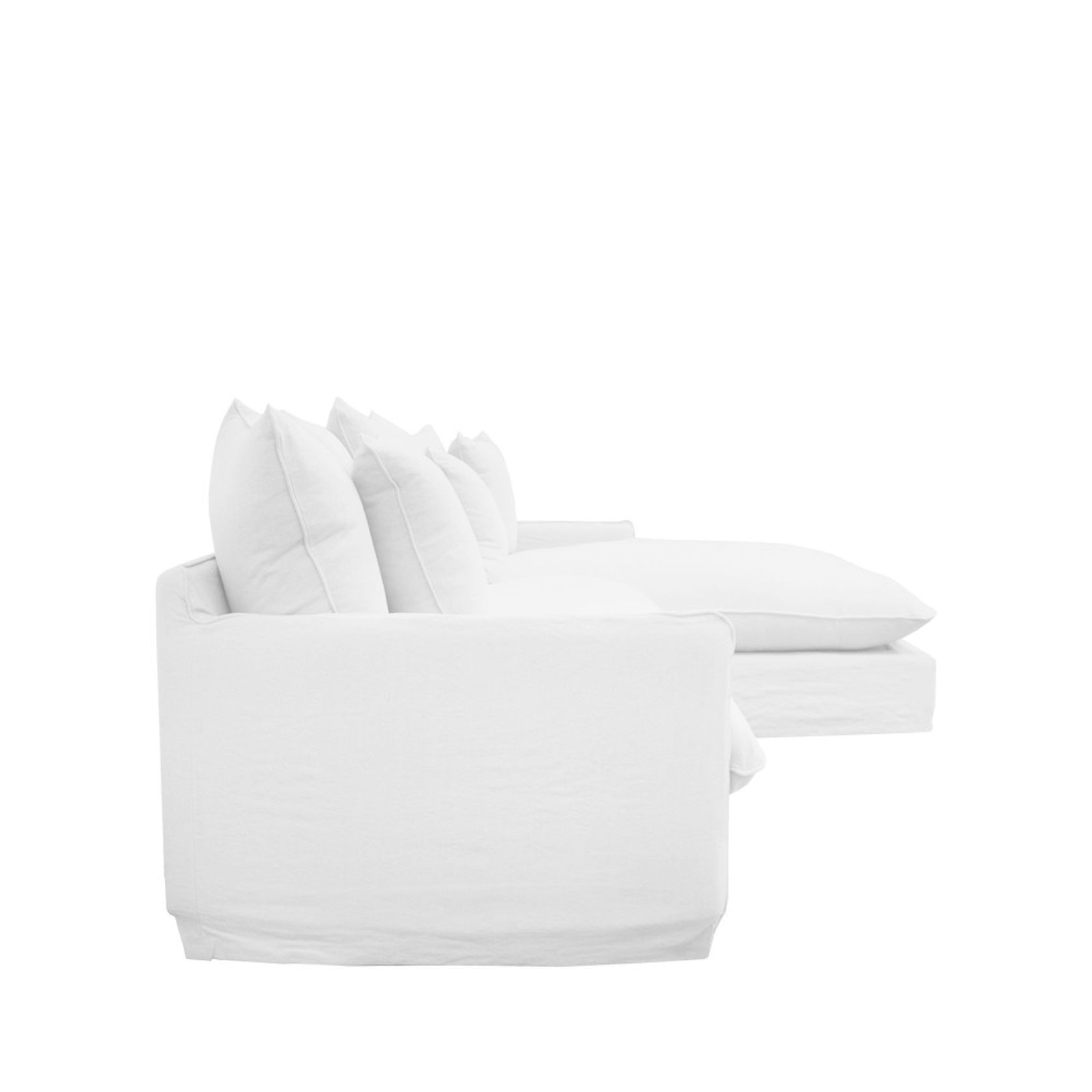 Lotus Slipcover 2.5 Modular Sofa + RH Chaise - White gallery detail image