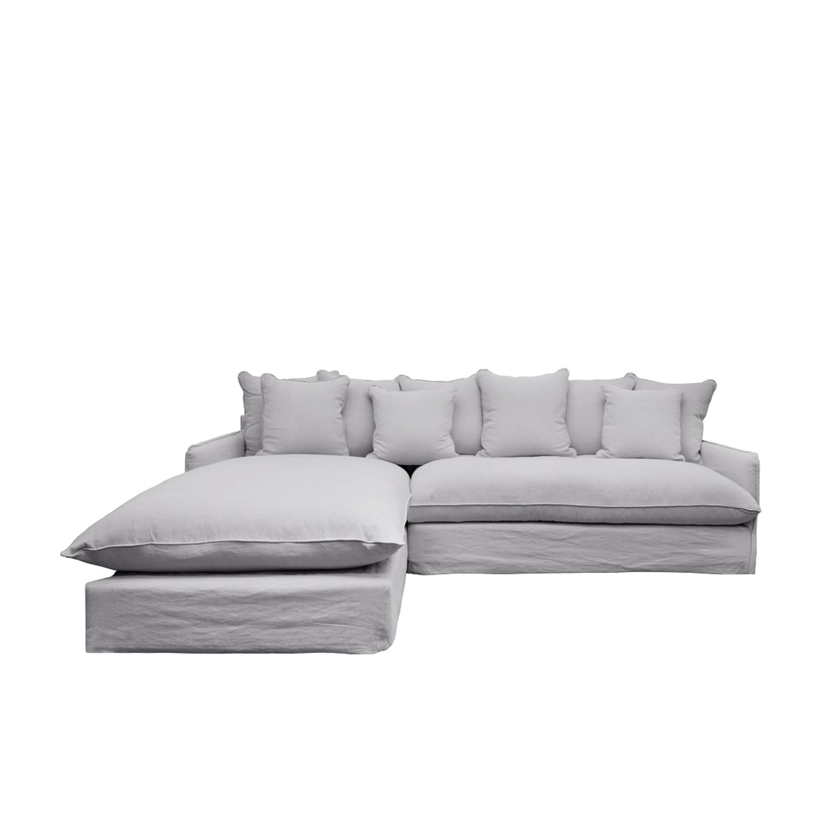 Lotus Slipcover 2.5 Modular Sofa + LH Chaise - Cement gallery detail image