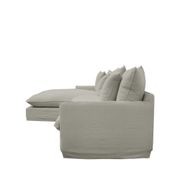 Lotus Slipcover 2.5 Modular Sofa + LH Chaise - Khaki gallery detail image