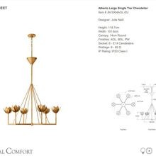 Julie Neill Alberto Large Single-Tier Chandelier gallery detail image