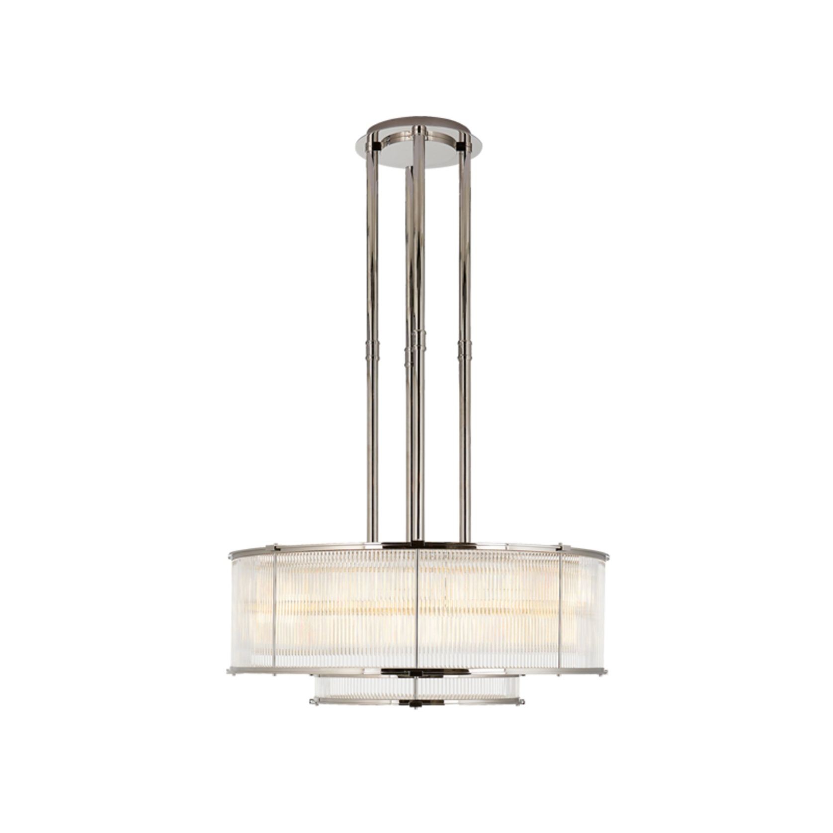 Allen Large Tiered Chandelier – Nickel gallery detail image