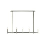 Barrett Large Knurled Linear Chandelier – Nickel gallery detail image