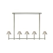 Barrett Large Knurled Linear Chandelier – Nickel gallery detail image