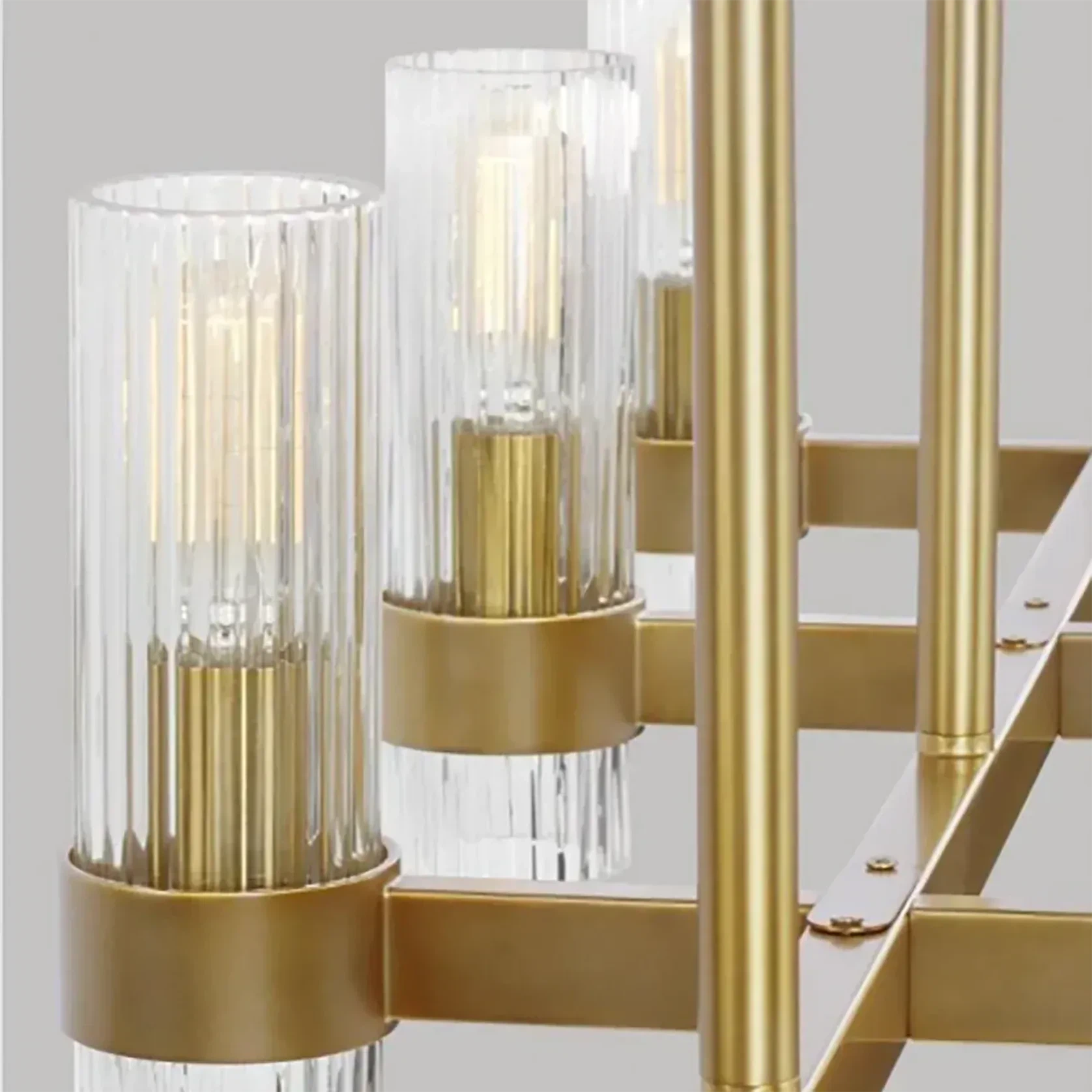 Geneva 10 Light Linear Chandelier gallery detail image