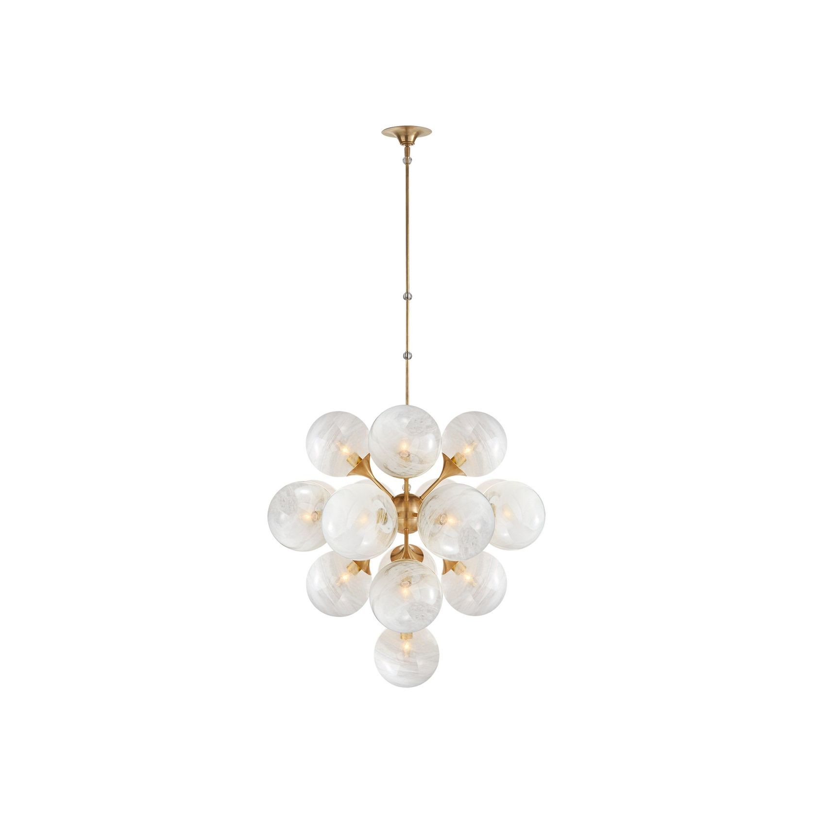 Visual Comfort AERIN Cristol Large Tiered Chandelier gallery detail image