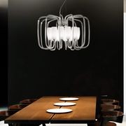 Modern Glass Chandelier 9 LED Lights Suspended gallery detail image