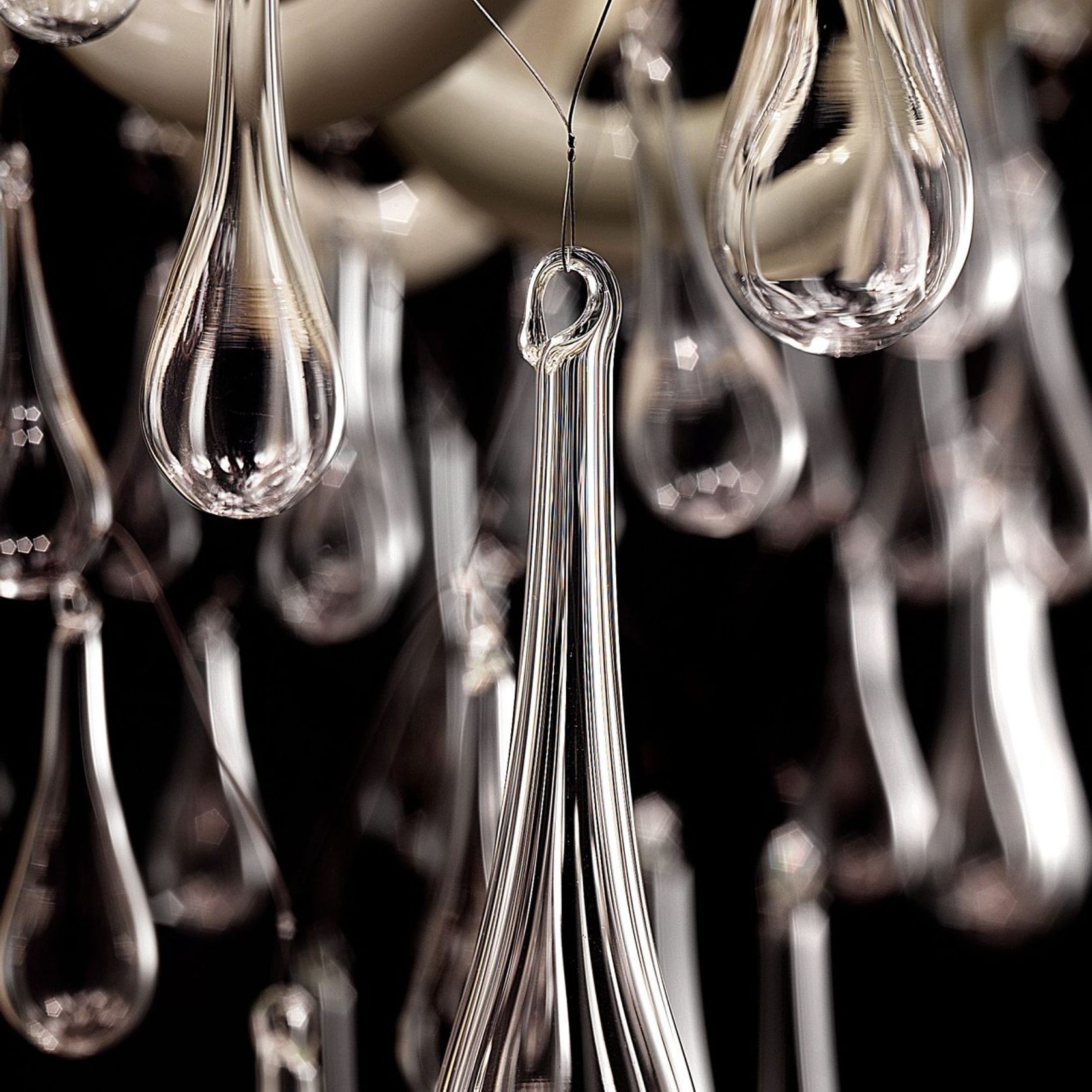 Venetian Style Glass Chandelier 24 LED Lights gallery detail image