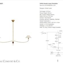 Visual Comfort Alexa Hampton Griffin Grande Linear Chandelier gallery detail image