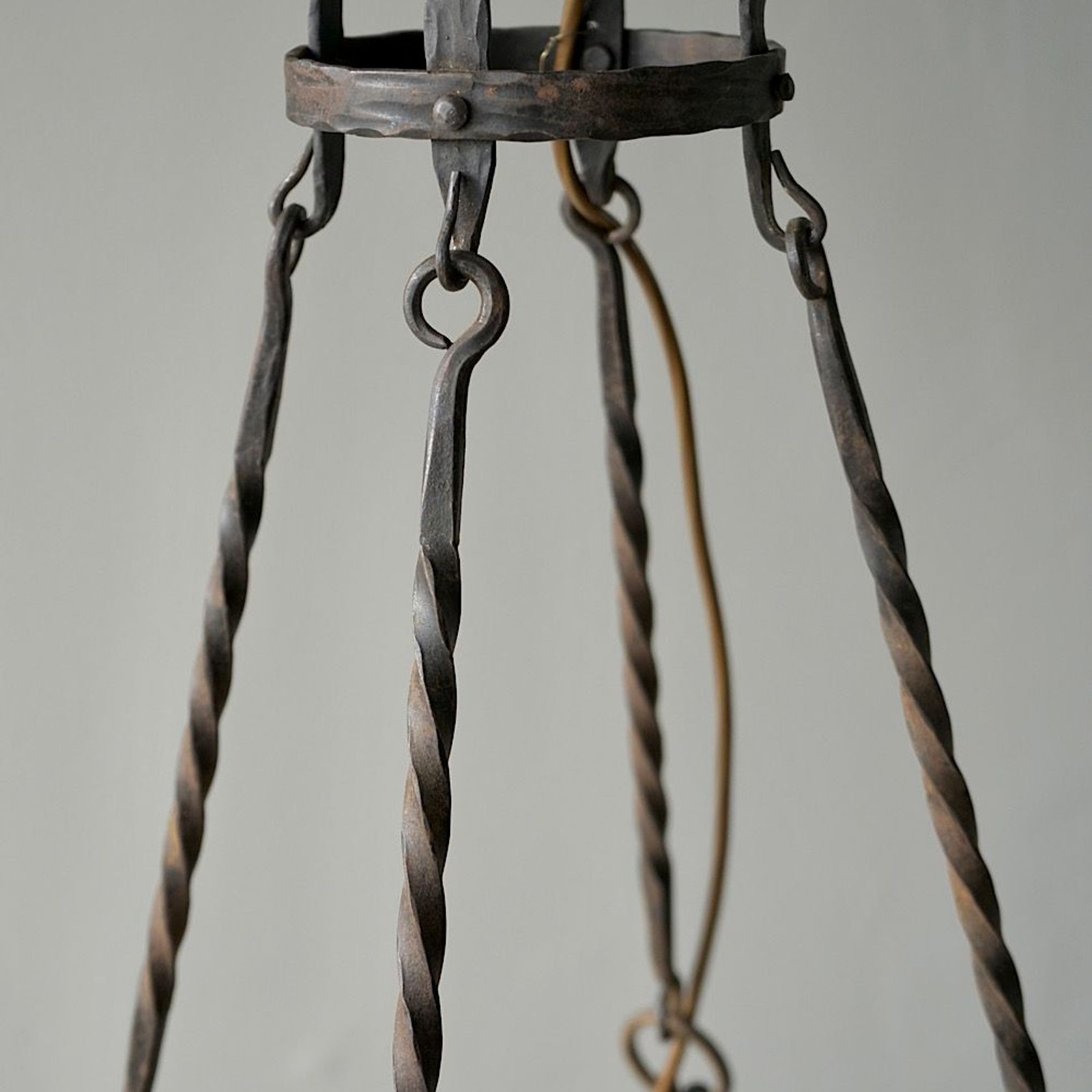 French Wrought Iron Chandelier gallery detail image