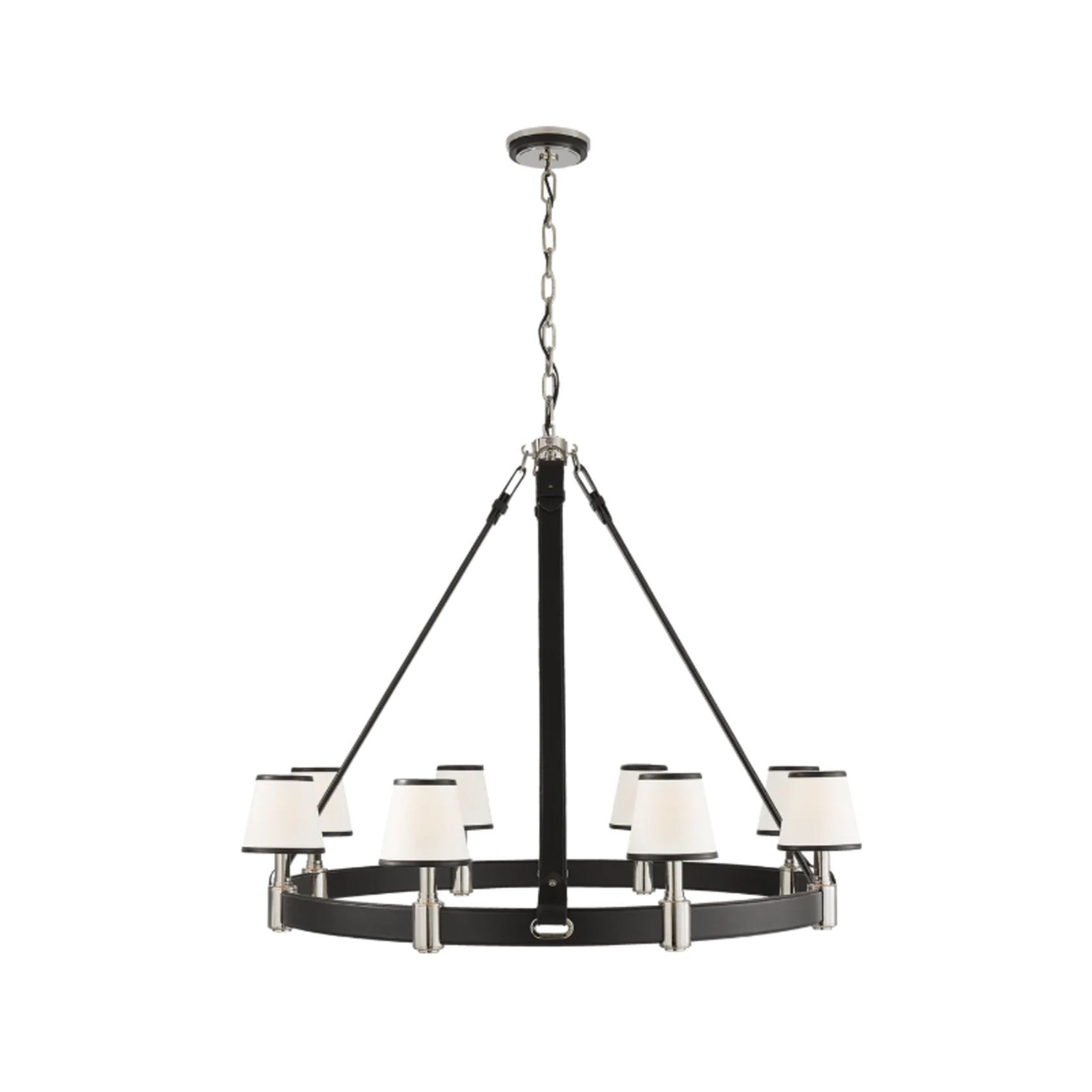 Riley Large Ring Chandelier – Nickel gallery detail image